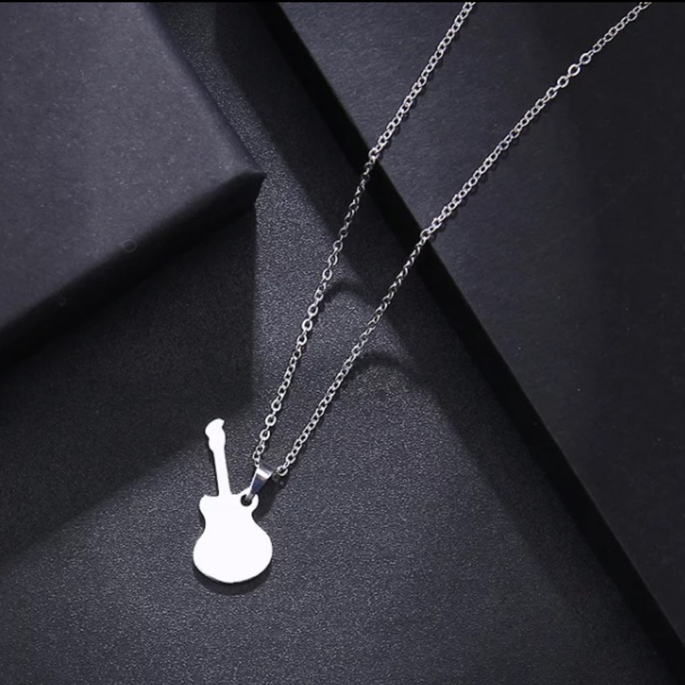Stainless Steel Guitar Necklace